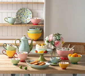 Wholesale Embossed Porcelain Dinnerware