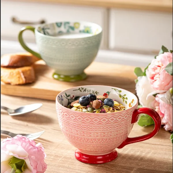 Wholesale Embossed Porcelain Dinnerware, Colorful Relief Tableware Set for Hotel in Bulk – Bild 3