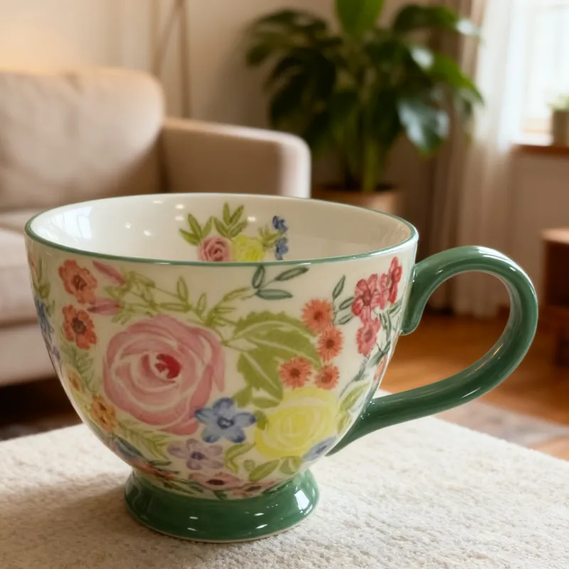 OEM service ceramic hand print mug