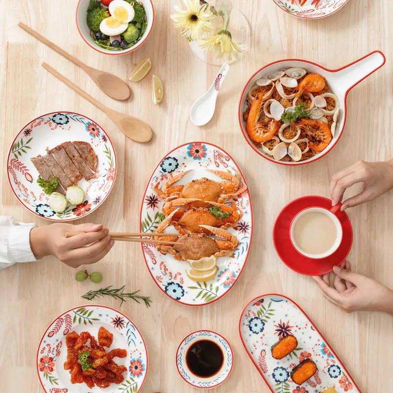 custom ceramic decal dinnerware sets supplier