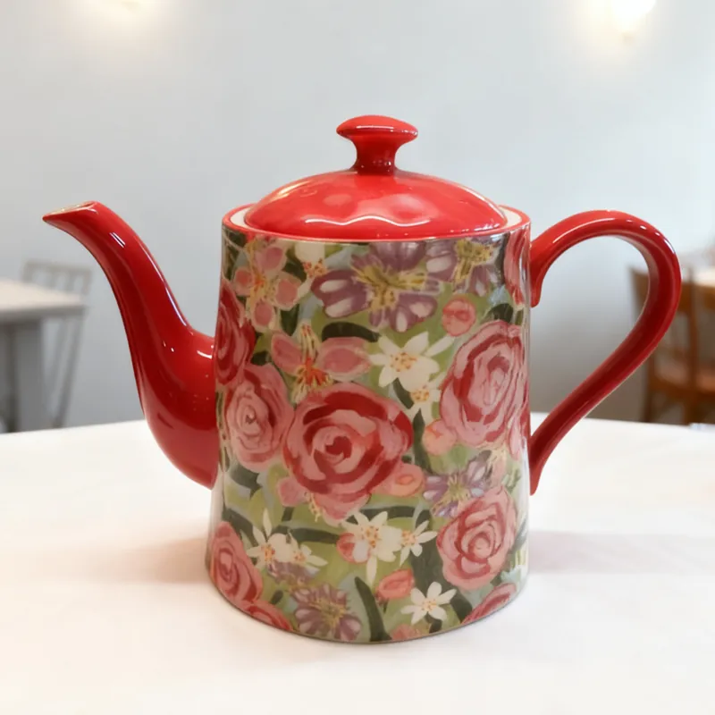 custom ceramic decal tea pot