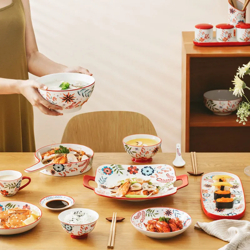 custom ceramic hand painted dinnerware set