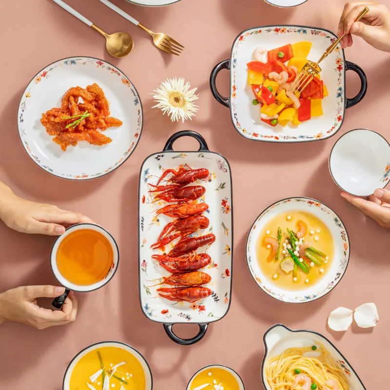 custom ceramic hand painted dinnerware