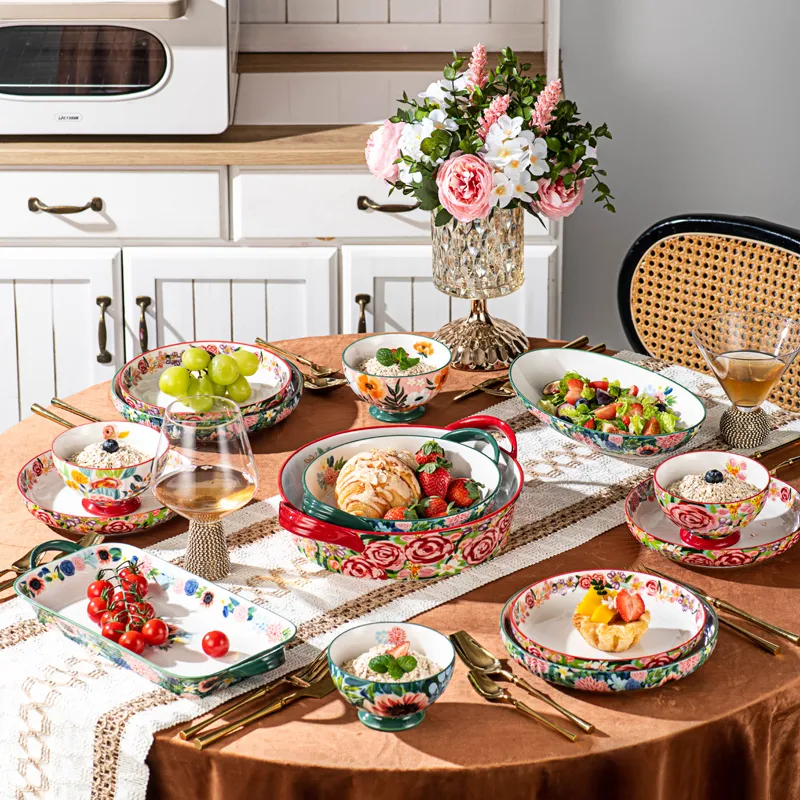 custom ceramic hand printed tableware