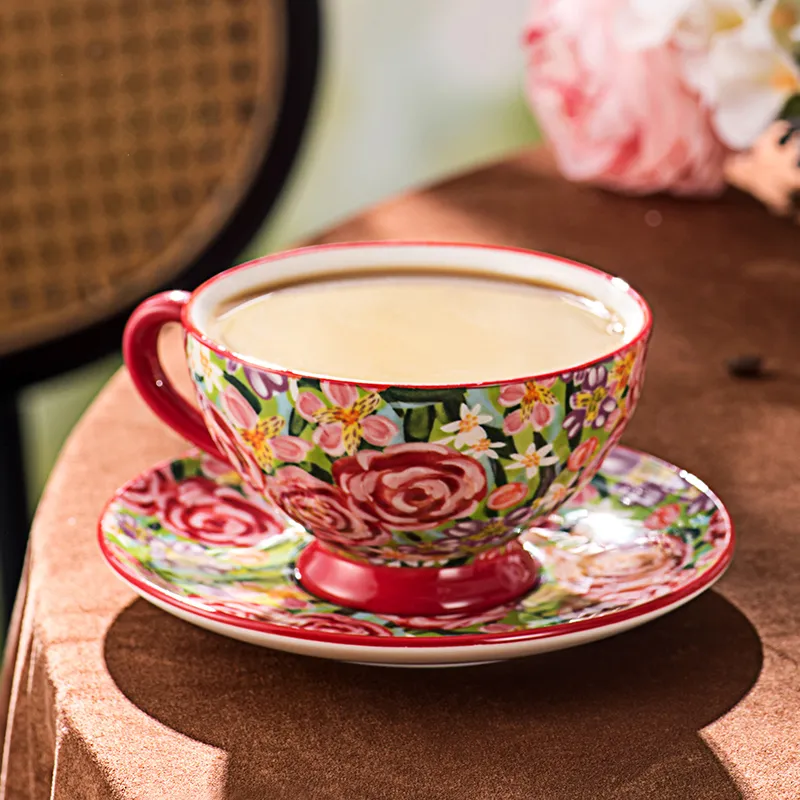 custom ceramic restaurant decal coffee tea cups