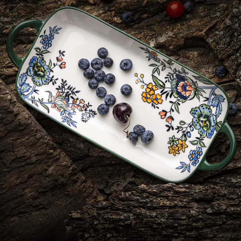 custom decal ceramic dinner plate in bulk