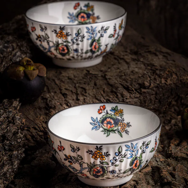 custom decal ceramic salad bowl