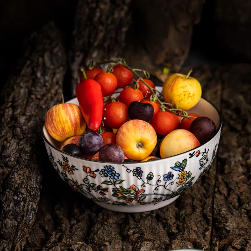 custom logo ceramic large decal bowls