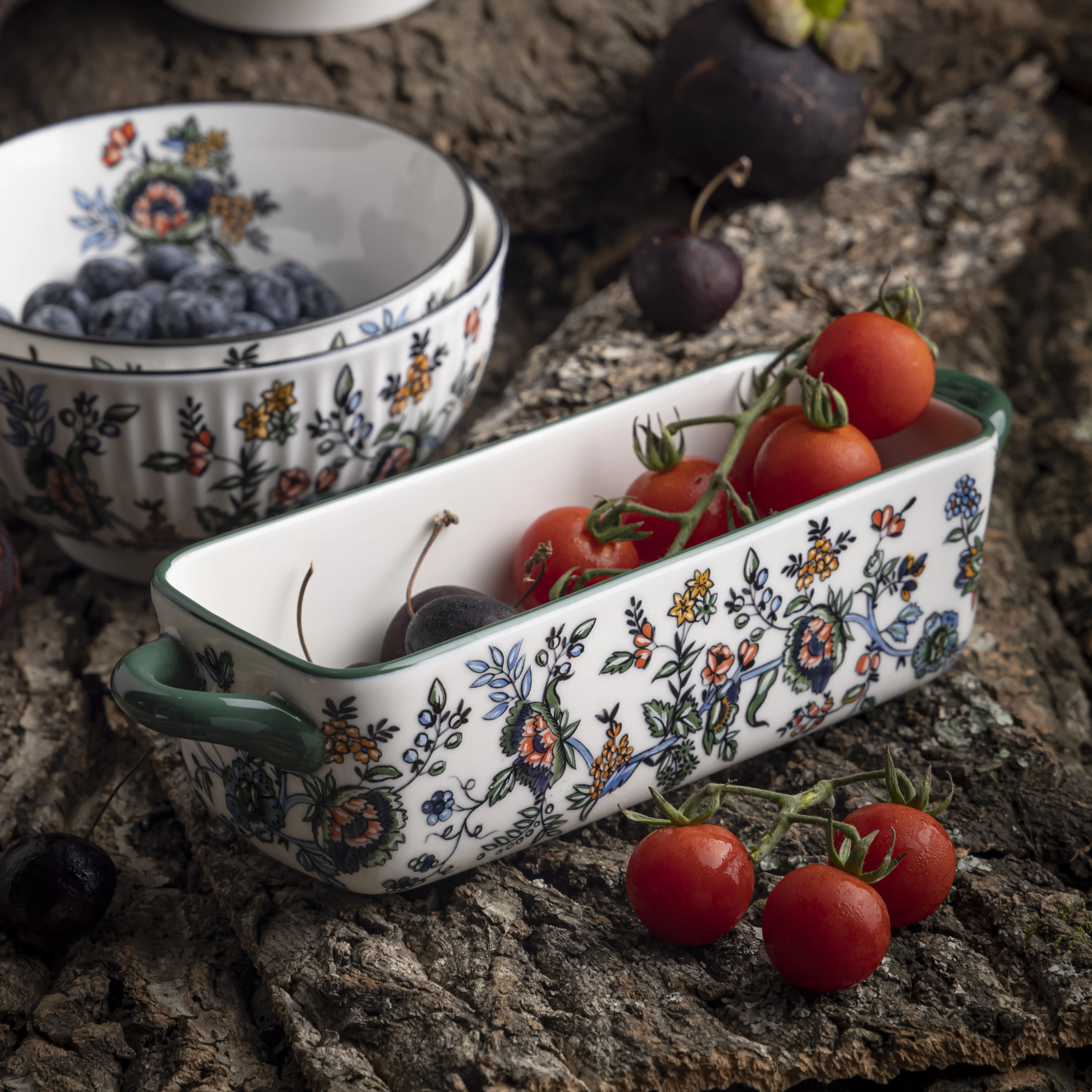 custom logo ceramic rectangle dinner plates