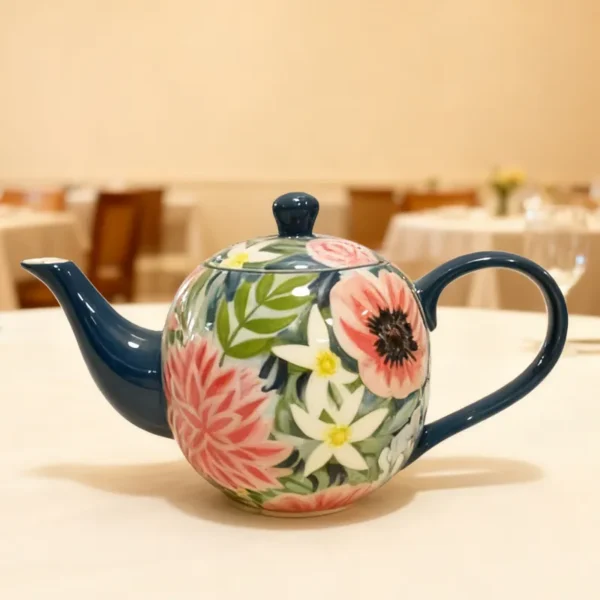 卸売ティーポットの花柄、蓋サプライヤーとセラミックヴィンテージ