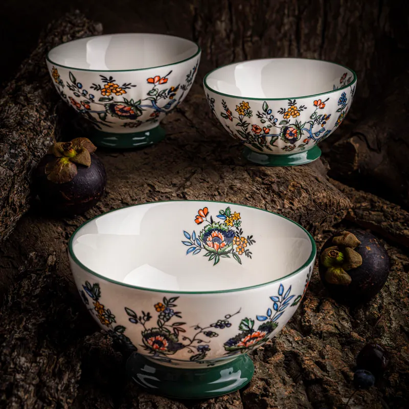 wholesale ceramic hand printed bowl