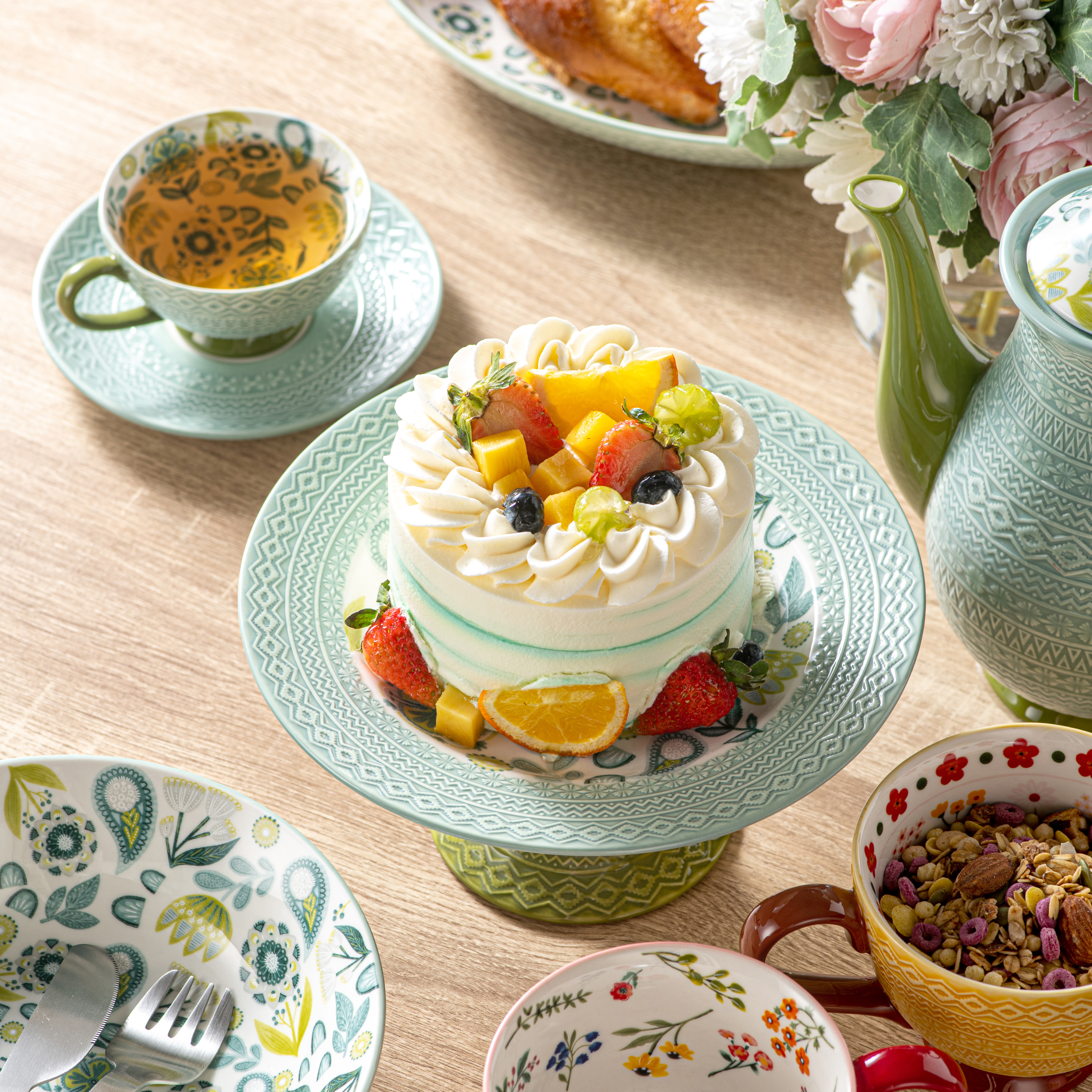 Custom Ceramic Plates Embossed Dinner Plates,Decal Cake Salad Plate Set in Bulk - 画像 (6)