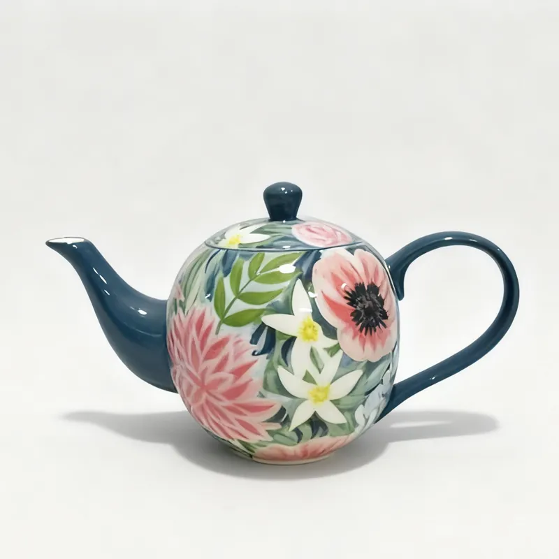 wholesale flower pattern ceramic tea pot