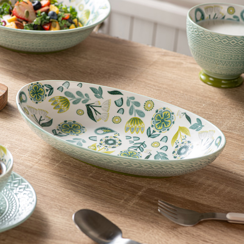 Custom Ceramic Plates Embossed Dinner Plates,Decal Cake Salad Plate Set in Bulk - 画像 (2)