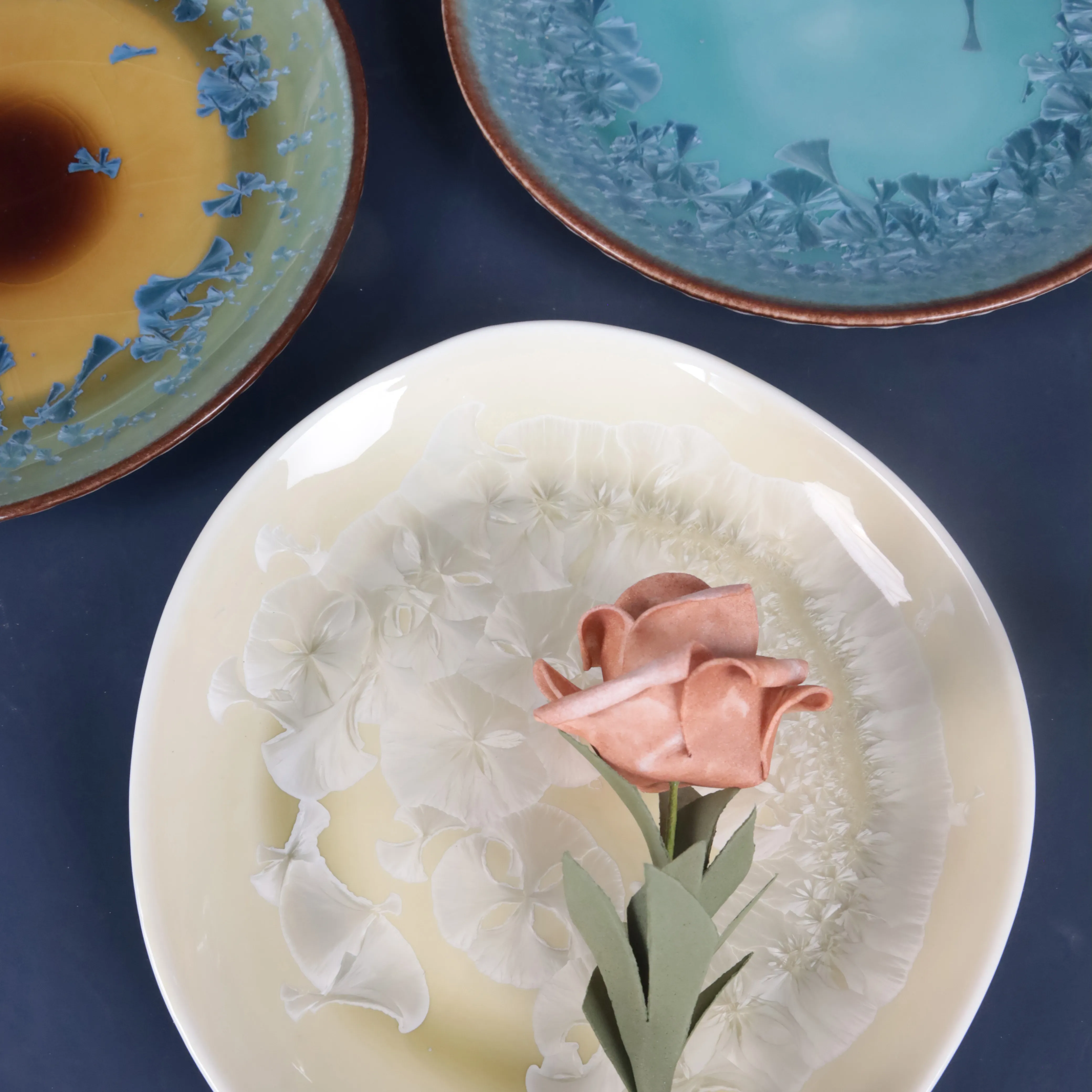 wholesale ceramic round dessert plate supplier