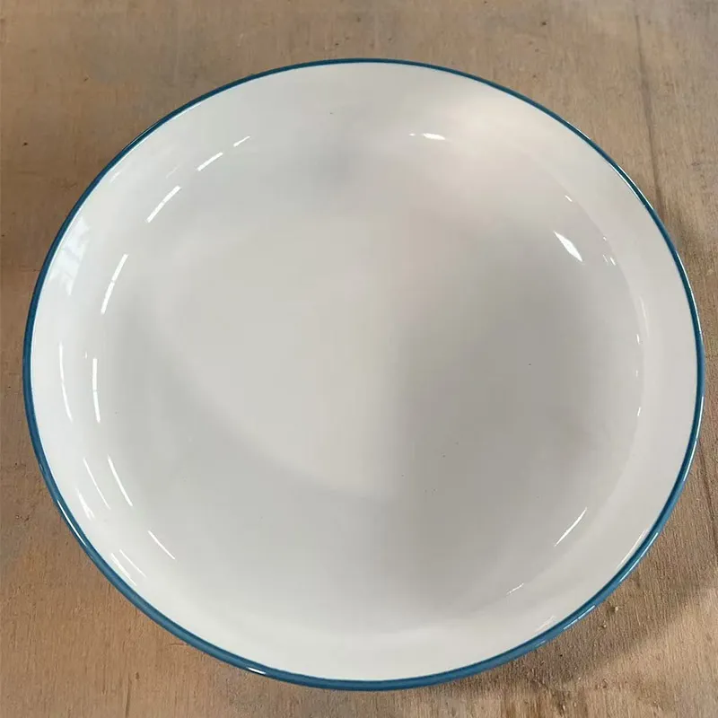 グリーンリムと卸売モダンな丸いセラミックボウル