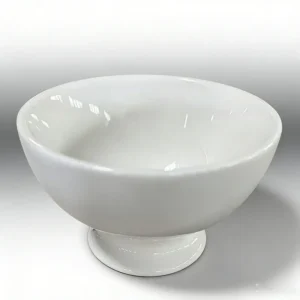Großhandel Keramik weiß Runde Schüssel mit Fuß stehen