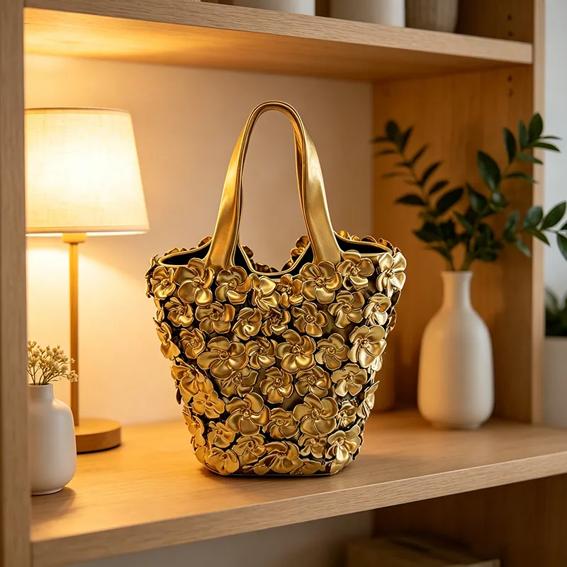 custom fashion ceramic handicraft home decor flower handbag