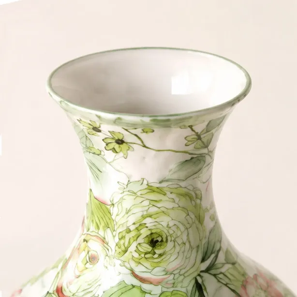 Custom ceramic decal home decor flower vase in bulk