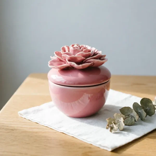 Ceramic Candle Holders Custom, Handcrafted Ceramic Flowers with