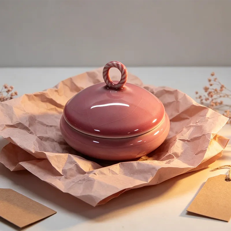 custom candle jar mini pink home decor ceramic candle vessel in bulk