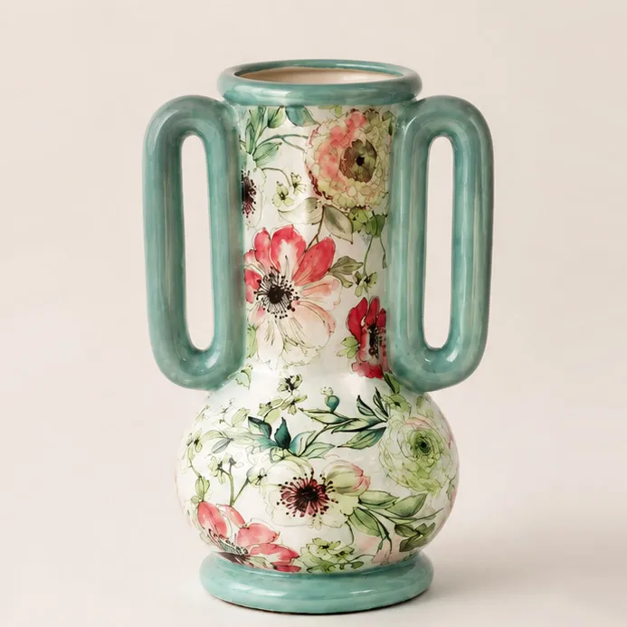 custom home decor ceramic vase in flower