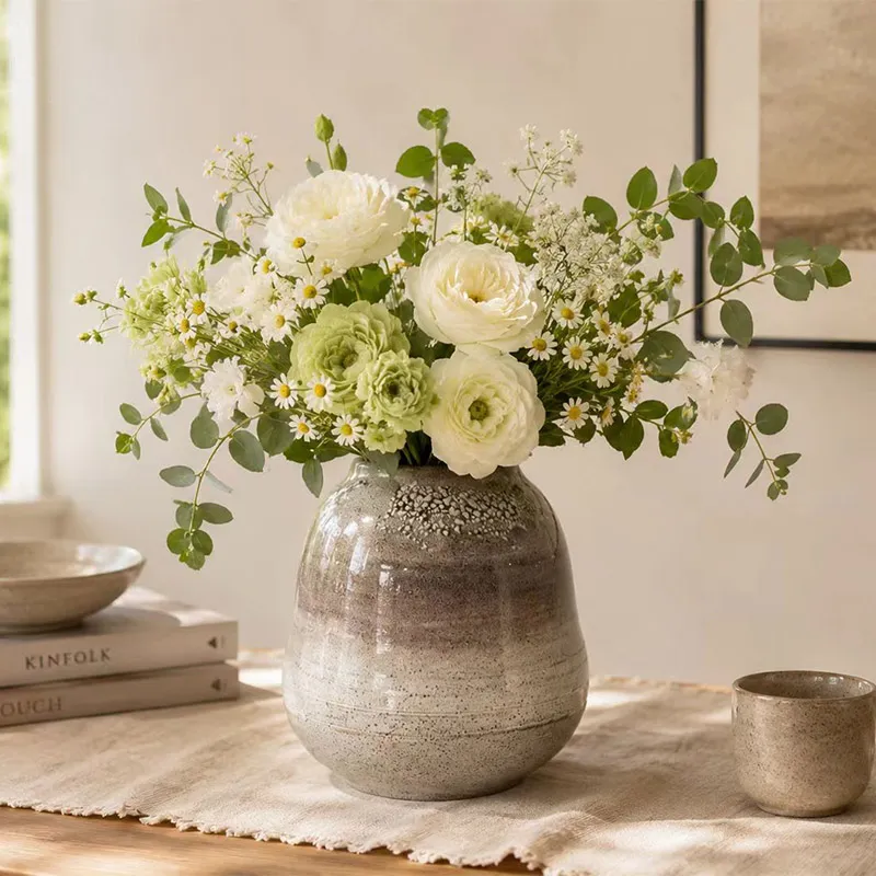 custom home decoration ceramic flower vases