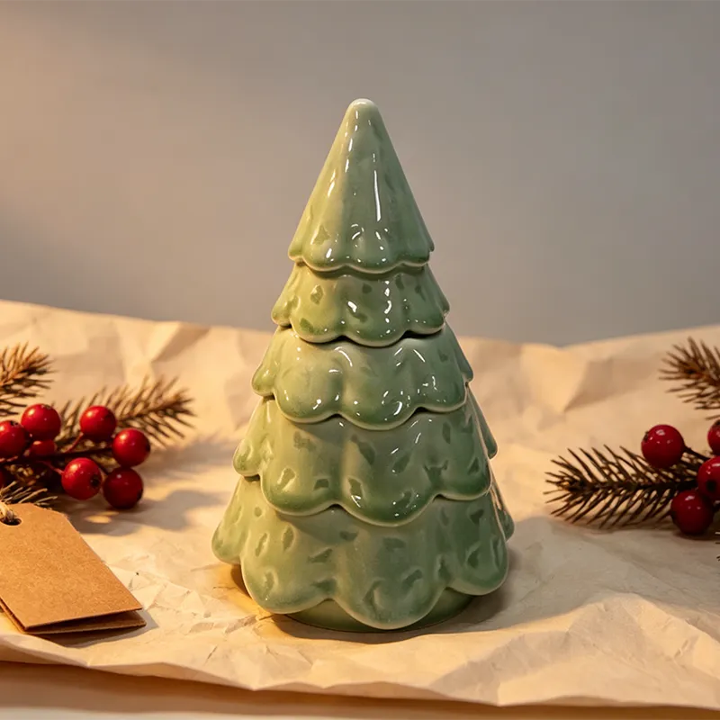 wholesale tree design home decor ceramic candle jars
