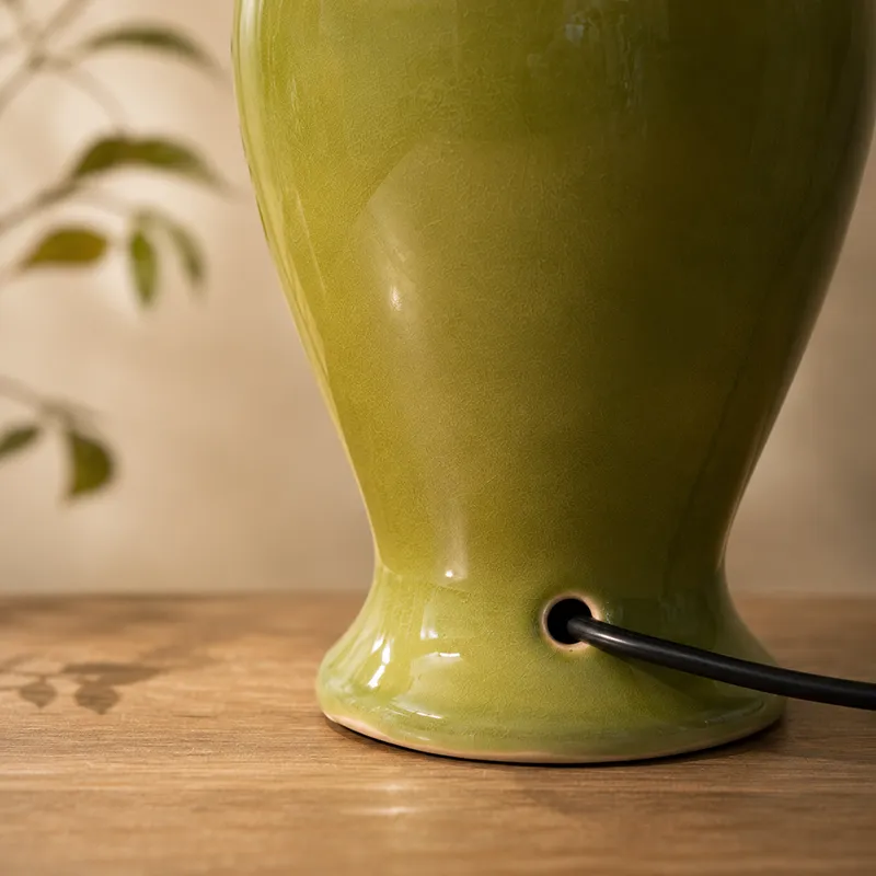 wholesale green ceramic table lamps for bedroom decor