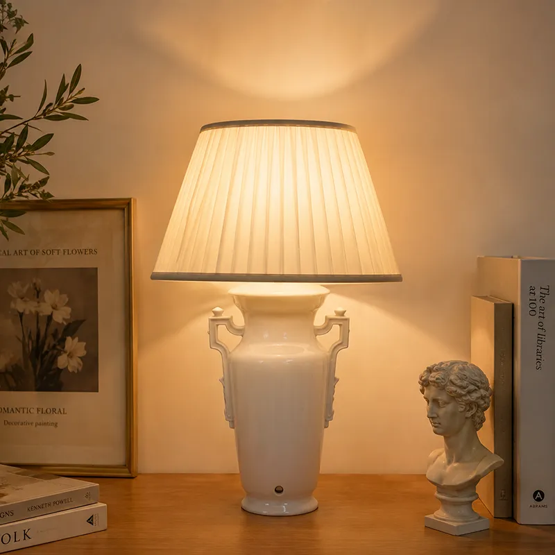 wholesale white ceramic table light lamp